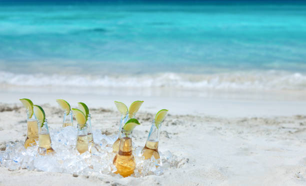 istock Beer on ice on a tropical beach in the Caribbean 1288233098
