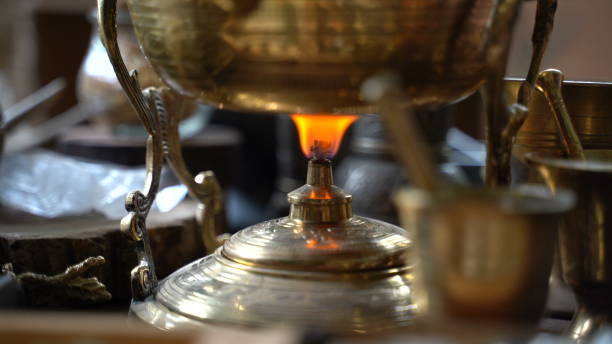 istock Smoke from burning aromatic incense burner for traditional aromatherapy 1288233838