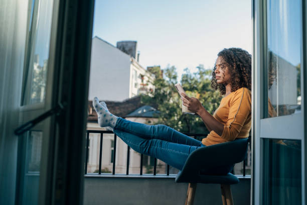 istock Coffee and net at the balcony 1288241294