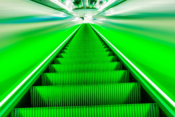 istock Abstract View of Moving Walkway 1288247561