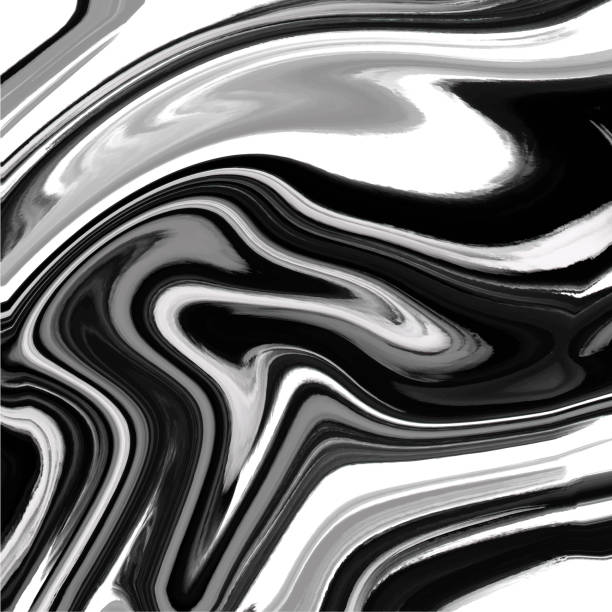 istock Abstract marble decoration, texture, aqua marble motifs. Black and white, grayscale. Hand drawn vector background. Woven, cloth, wrap. Water ink painting 1288248599
