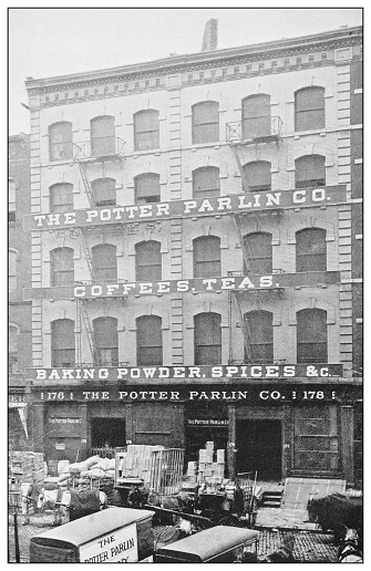 Antique black and white photograph of New York: THE POTTER-PARLIN COMPANY, MANUFACTURERS AND IMPORTERS