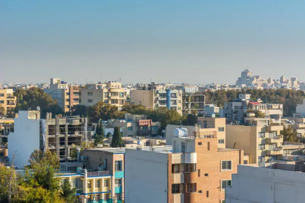 Photo of Aerial view of residential building skyline of Isfahan of Iran, one of the most famous historic city in the middle east.