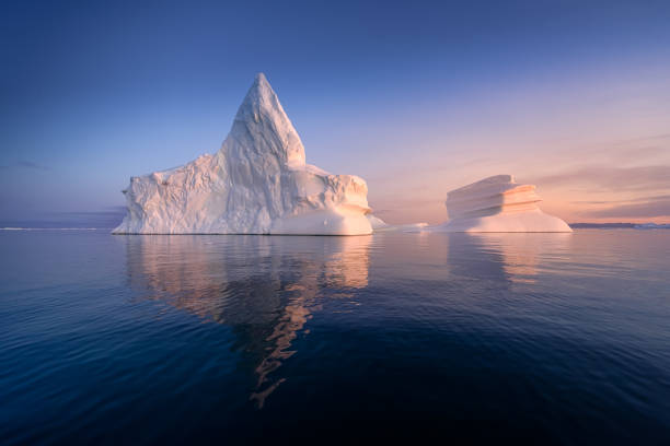 istock floating glaciers in the rays of the setting sun at polar night 1288253765