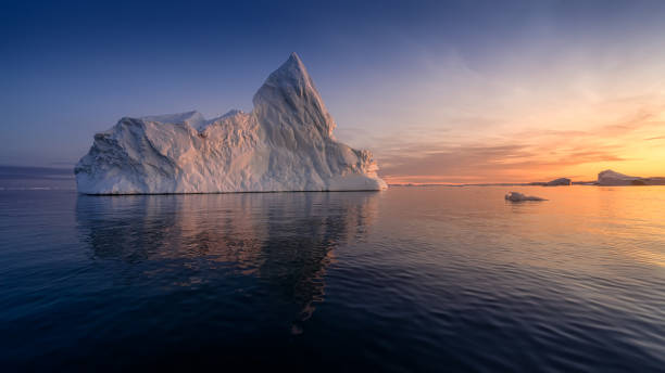 istock floating glaciers in the rays of the setting sun at polar night 1288253774