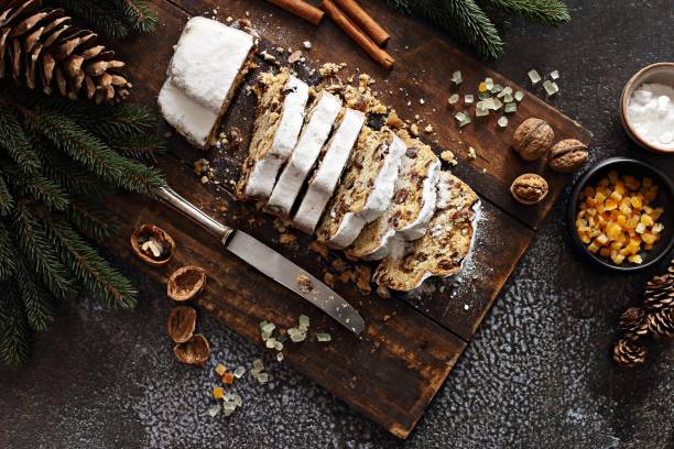 istock Traditional German Christmas cake Stollen 1288255838