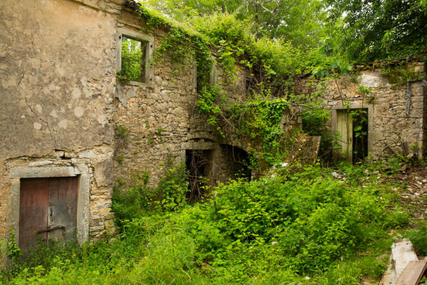 istock Dilapidated building in Palio Peritha in Corfu 1288260117