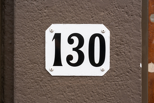 Fresh looking house number one hundred and thirty (130)
