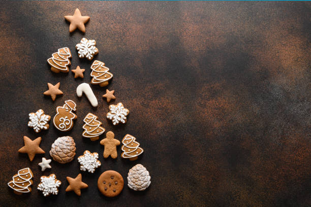 istock Christmas holidays homemade cookies arranged as tree. 1288276287