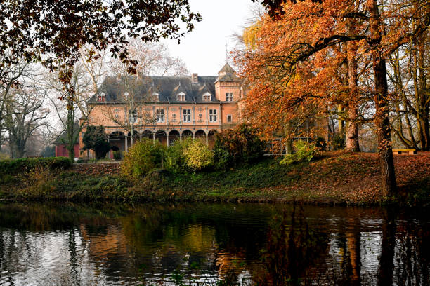Moenchengladbach, November, 27, 2020 - View to Manor House at Castle Rheydt