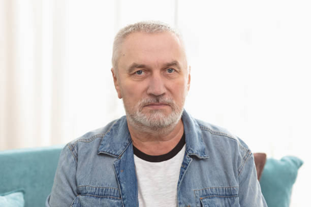 istock Portrait of  man with serious, distressed face. 1288280322