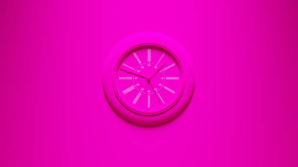 Pink Traditional Home Wall Clock Pink Traditional Home Wall Clock 3d illustration render clock wall clock face clock hand stock pictures, royalty-free photos & images