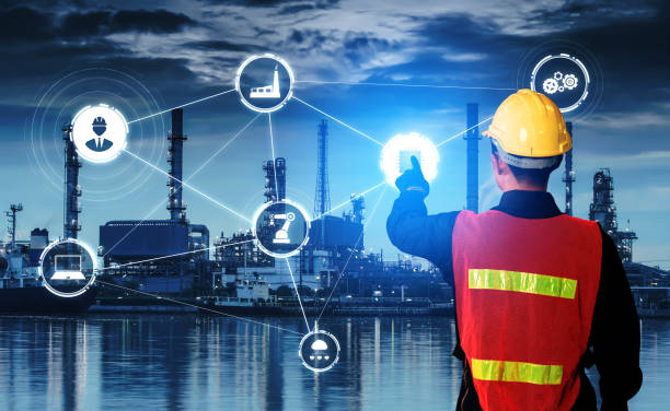 istock Engineering technology and industry 4.0 smart factory concept 1288281324