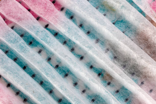 Close up pattern of a clean air furnace or air conditioning filter.