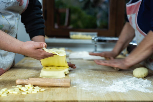 istock Hand-made pasta for cheese ravioli. Italian cuisine. 1288294671