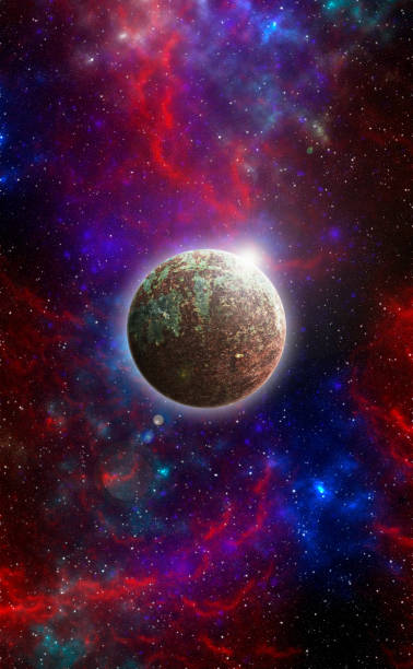 istock Unknown planet from outer space. Space nebula. Cosmic cluster of stars. Outer space background. 3D Illustration 1288294880