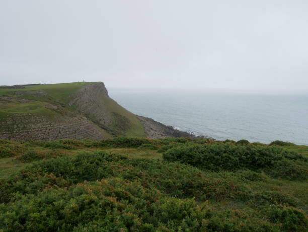 istock Gower cliff view over the sea 1288299508