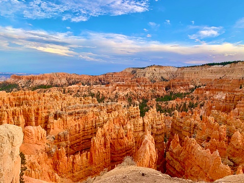 View from the beginning of the Navajo loop trail in Bryce Canyon National Park Utah