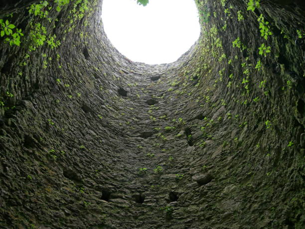 istock Looking up out of the well 1288306218