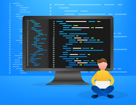 Digital Java Code Text Computer Software Coding Vector Concept ...