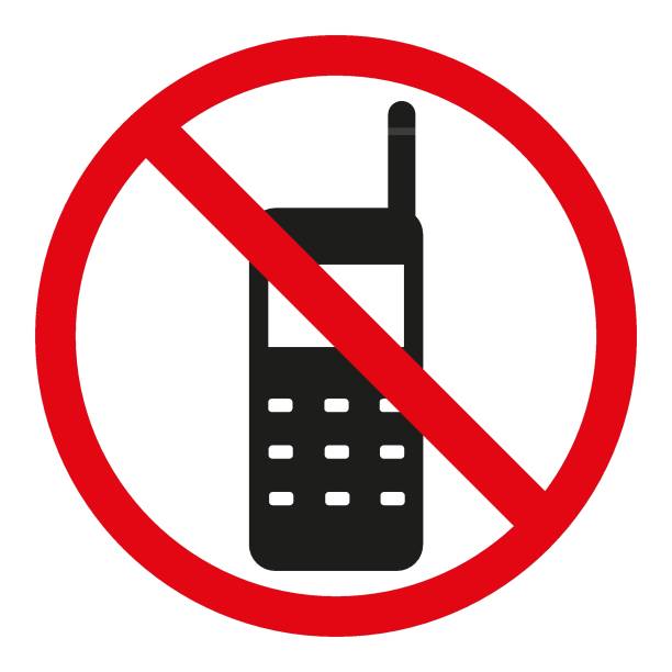istock Stop talking and calling icon. No phone icon. turn off your phone. 1288306353