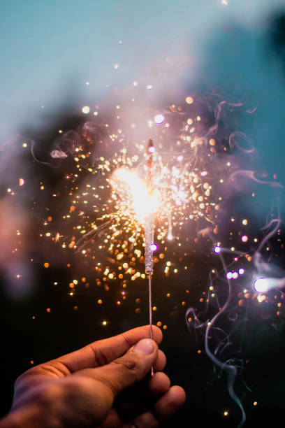 istock Person Holding Lighted Sparkler during Nighttime 1288311486