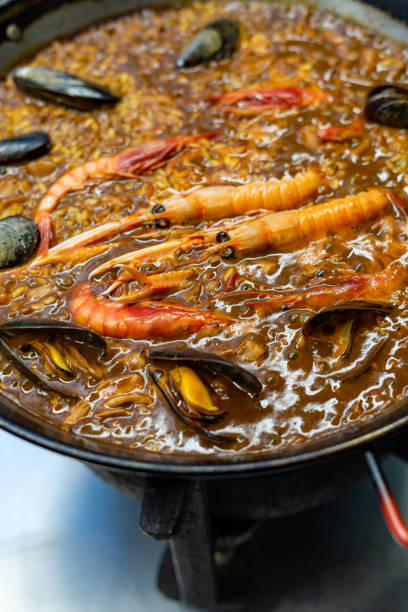 istock Paella with prawn and rice 1288311500