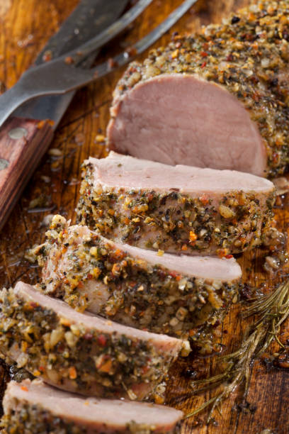 istock Garlic and Herb Crusted Pork Tenderloin 1288311629