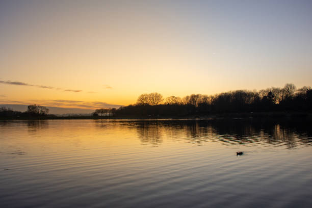 istock Orang winter landscape at dusk 1288314602