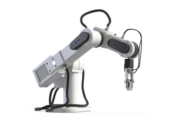 istock 3D render of robot arm isolated on white 1288316755
