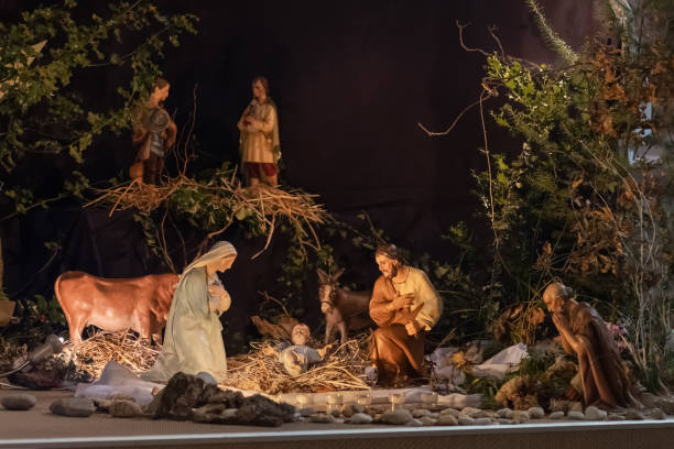 istock Christmas creche with Joseph Mary and Jesus 1288324217