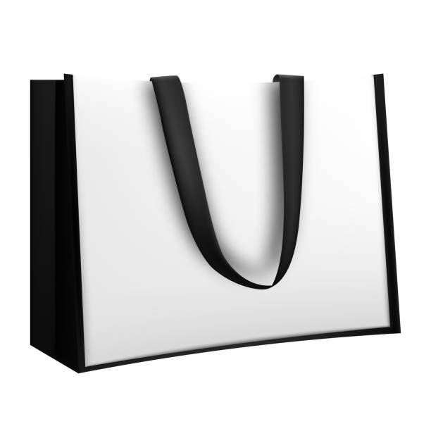 istock White recycle bag identity mock-up items template transparent background. Textile tote bag for shopping mockup. 1288326055