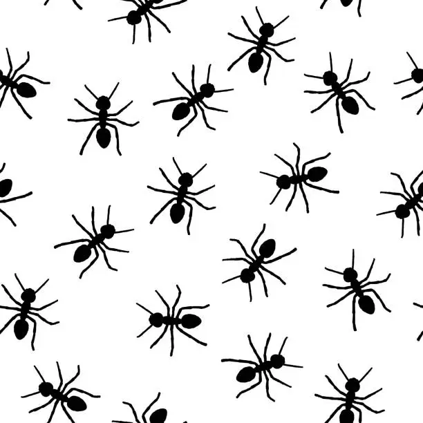 Vector illustration of Ants Pattern