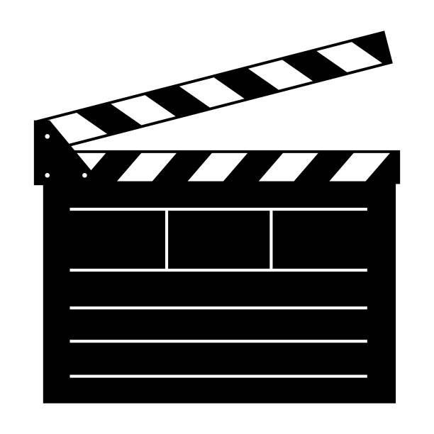 illustrazioni stock, clip art, cartoni animati e icone di tendenza di icona di black clapboard - clapboard