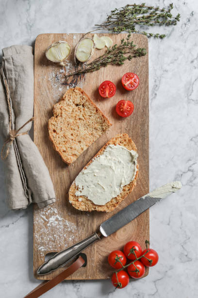 istock Homemade bread sandwich with Mozzarella Caprese topping 1288333755