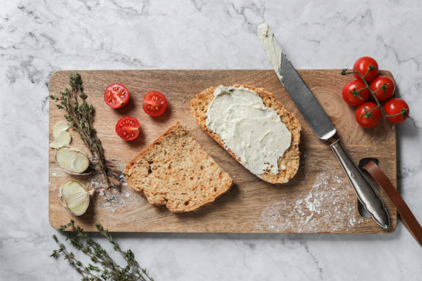 istock Homemade bread sandwich with Mozzarella Caprese topping 1288333761
