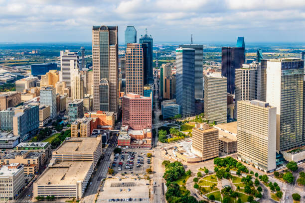 istock Dallas Texas Aerial Skyline 1288333794