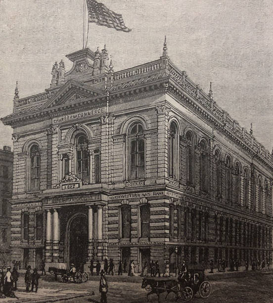 istock Antique illustration - Chamber of Commerce building - Chicago Illinois 1288336843