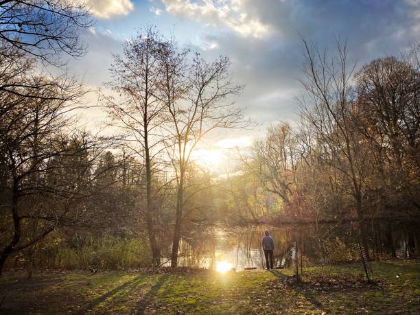 istock Autumn Sunset on a Pond 1288345627