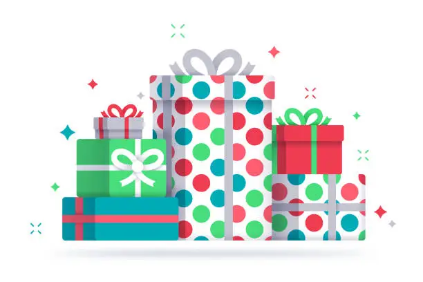 Vector illustration of Holiday and Christmas Gifts