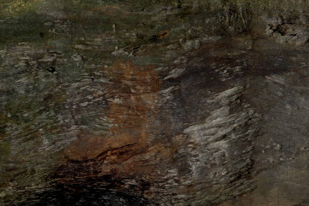 istock Rough and old dark brown wood texture background. 1288346287