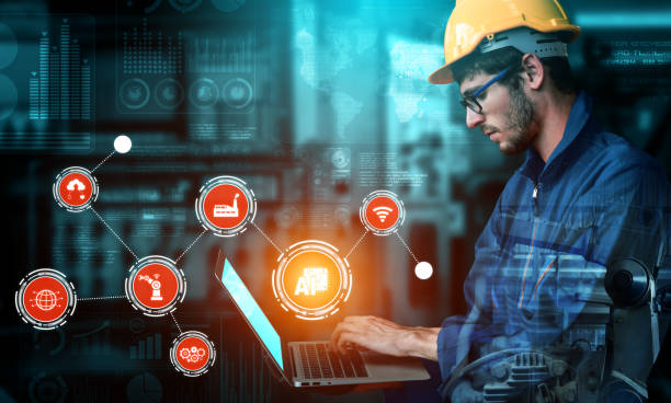 istock Engineering technology and industry 4.0 smart factory concept 1288353805