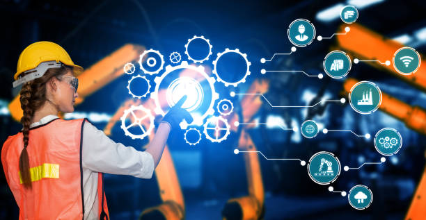 istock Engineering technology and industry 4.0 smart factory concept 1288354590