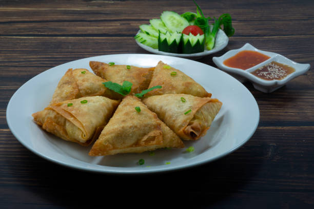 istock Chinese Vegan Deep Fried Dumpling Stuffed with Taro 1288355390