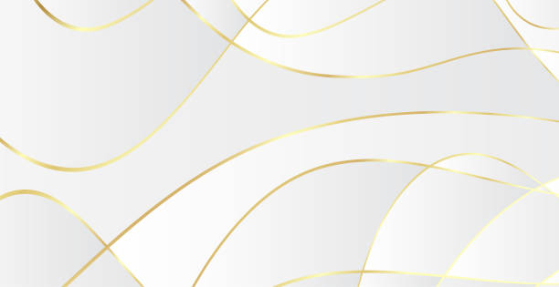 istock Abstract background with gold waves. Luxury paper cut background, golden pattern, halftone gradients, cover template, geometric shapes, modern minimal banner. 3d Vector illustration. 1288365056