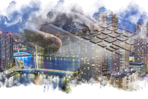 istock Conceptual view of cloud computer technologies in modern urban environment 1288369081