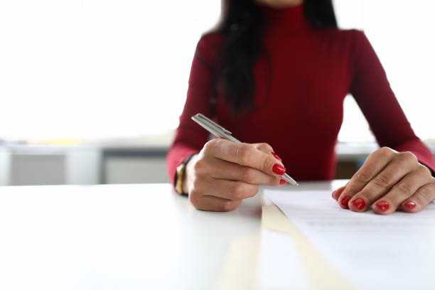 istock Female sitting in personal cabinet 1288371695