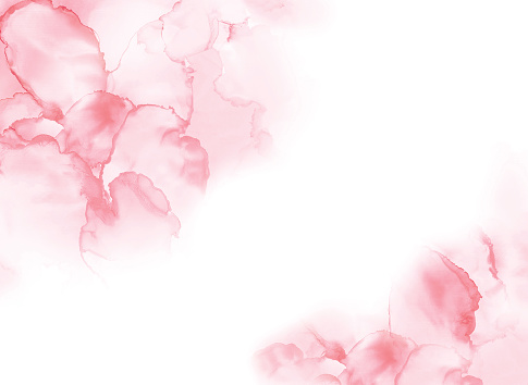 Watercolor ink art background pink