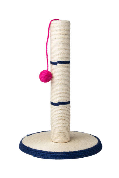 Scratching post for cats isolated on white background