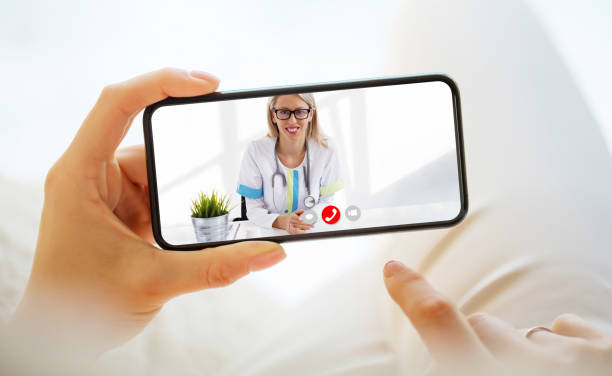 istock Person calling doctor via video call 1288375636